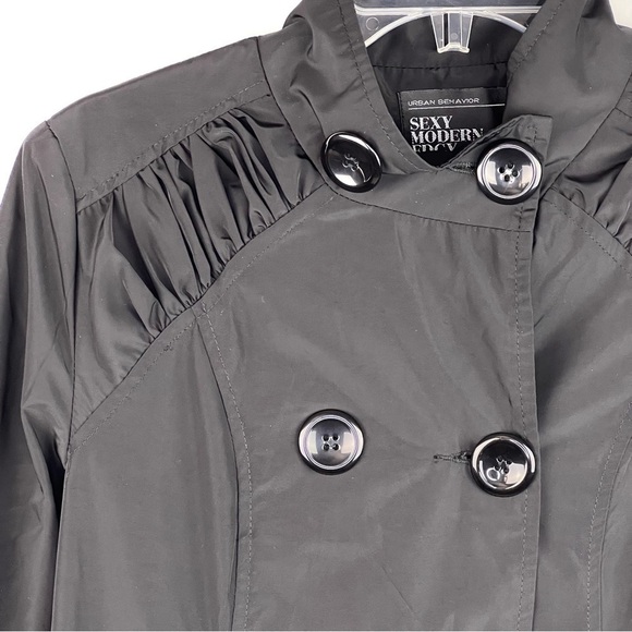 EUC-SEXY Modern Edgy Generation Urban Behavior DoubleBreasted belted Trench Coat - Picture 4 of 14